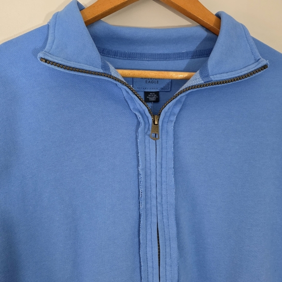 American Eagle Women’s Oversized Half-Zip Blue Sweatshirt Size XS/S NWT - Picture 3 of 10